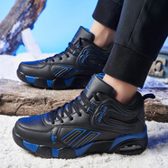 喬丹格蘭（JOEDON GOLAN）冬季男鞋6高幫47特大碼48保暖49加絨棉鞋50運動(dòng)跑步鞋子 A9607寶藍(加絨) 大碼 42