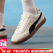 彪馬（PUMA）薄底鞋男鞋女鞋 25秋冬新款情侶透氣潮流T頭鞋運動(dòng)休閑鞋德訓鞋子 新到貨/米黑色/燙金logo/T字鞋頭 曬圖退10 38 /（內長(cháng)240mm）