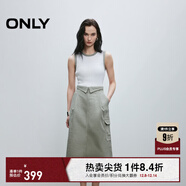 ONLY2025秋季新款休閑時(shí)髦拼接假兩件中長(cháng)裙連衣裙女|125142038 E02象灰色 XL