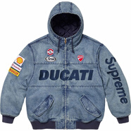 Supreme Ducati Hooded杜卡迪聯(lián)名摩托車(chē)騎行服防風(fēng)保暖牛仔外套 靜謐藍 3XL