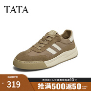 他她（TATA）男士阿甘男鞋復古德訓鞋男運動(dòng)休閑鞋厚底板鞋小白鞋PCB01AM5 QDR01AM4卡其/白 41