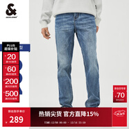 杰克·瓊斯（JACK&JONES）男裝修身牛仔褲男彈性品牌男褲休閑高檔潮流四季款寬松直筒褲子 084中牛仔藍 略偏大，卡碼拍小 30 170 W30/L30