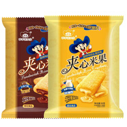 乖乖喜歡你夾心米果 牛奶雞蛋味+巧克力味 50g*2 休閑零食 膨化食品