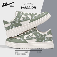 回力男鞋2025新款冬季軟底復古百搭加絨鞋子男學(xué)生休閑運動(dòng)板鞋男 米綠色 42