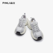 品立（PINLI）PINLI品立2025夏季新款老爹鞋男士百搭低幫運動(dòng)鞋潮牌D252121017 灰色 40