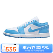 耐克男鞋AJ1 Low北卡藍復古休閑運動(dòng)鞋低幫板鞋 FZ2138-114 42.5