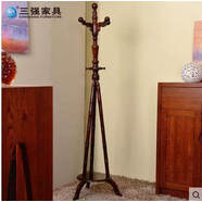 819時(shí)尚創(chuàng  )意環(huán)保實(shí)木衣帽架落地式臥室內立式晾衣掛衣架 新款820棕色