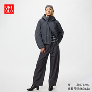 優(yōu)衣庫女裝男裝寬松廓形牛仔褲/彎刀鐮刀褲子479000 482280 482280/08深灰色 34 /175/86A