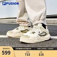 FILAFUSION斐樂(lè )潮牌男鞋BANK II專(zhuān)業(yè)滑板鞋冬新款運動(dòng)鞋板鞋 古白色/潮汐棕-AT 42.5