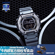 卡西歐（CASIO） 男表女表卡西歐手表男女情侶表學(xué)生時(shí)尚運動(dòng)表太陽(yáng)能雙顯電子表 MWD-110H-8BVDF格雷灰銀