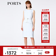 PORTS寶姿春夏款女裝修身連衣裙優(yōu)雅無(wú)袖包臀職業(yè)連衣裙  WHITE XL (10)