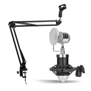 depusheng得普聲E300電容話(huà)筒專(zhuān)業(yè)手機電腦聲卡有線(xiàn)麥克風(fēng)錄音抖音主播快手直播外置聲卡全民K歌 小奶瓶+支架套裝