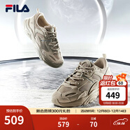 斐樂(lè )（FILA）跑步鞋老爹鞋男子跑步鞋MARSⅡ火星二代情侶款復古運動(dòng)鞋休閑鞋 駝絲錦-DO-F12M131116F 40.5