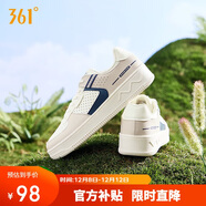 361°運動(dòng)男鞋秋冬季學(xué)生復古厚底增高小白休閑板鞋子男672426611-3