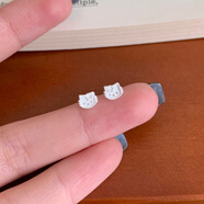 恒久葉【Kitty貓】Noble Glance s925純銀貓咪耳釘女可愛(ài)甜美百搭設計感 可愛(ài)KT貓耳釘【s925純銀】