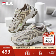 FILA斐樂(lè )女鞋休閑鞋魚(yú)刺二代老爹鞋運動(dòng)鞋增高厚底慢跑鞋SOFIA Ⅱ 銀云/羽毛灰-SF 38