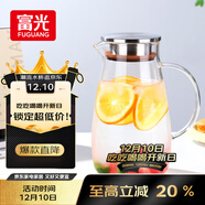 富光大容量涼水壺耐高溫冷水壺家用玻璃水壺茶壺果汁杯1600ML家居壺