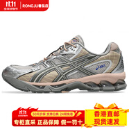 亞瑟士（ASICS）ASICSGEL-Nimbus10.1歪頭鞋復古舒適休閑跑步鞋男女同款銀棕秋冬 棕色/灰色/銀色 40