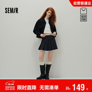 森馬（Semir）[商場(chǎng)同款]半身裙女蕾絲花邊百褶裙少女感2025秋短裙101525120003