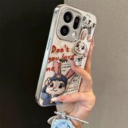 洛亦 適用OPPO FindX9手機殼FindX8ultra保護套X8S卡通新款X7防摔全包圍皮紋軟殼X6Pro可愛(ài)X5網(wǎng)紅男女 【銀色-標簽兔子】電鍍小羊皮 FindX9