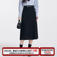 達佳詩(shī)黑色西裝套裝女大學(xué)生面試高級感小個(gè)子秋冬正裝職業(yè)女士西服外套 黑色半身裙【搭配一?？畚餮b】 M 【適合105-115斤可穿】