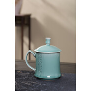 甌江雞翅木酒店陶瓷茶室高檔辦公泡茶禮品杯鴻運當頭 五福臨門(mén) 2頭