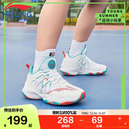 李寧童鞋兒童籃球鞋男大童云科技減震回彈舒適運動(dòng)鞋38YKBS034-11