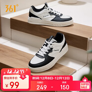 361°運動(dòng)鞋男冬季革面經(jīng)典復古百搭厚底休閑板鞋子男672516629-4