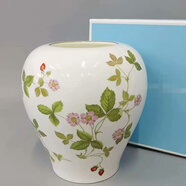 歐式野草莓田園風(fēng)金邊骨瓷大口徑咖啡杯輕奢優(yōu)質(zhì)精美飯碗禮品茶具 花色野草莓花瓶D