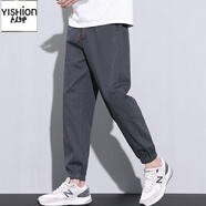 A21以純2025秋冬新品休閑褲顯高顯瘦專(zhuān)治腿粗寬松舒適百搭 以純-灰色  M