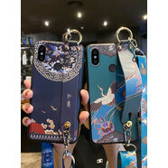 藍彩何適用小米max3手機殼如意腕帶mxa3保護3max硅膠套mx3全包磨砂軟殼m3大屏防摔3代外殼潮男女款個(gè)性創(chuàng  ) 宮廷365天用壞換新送9鋼化 小米Max3