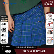 Champion【哈利波特聯(lián)名款】冠軍半身裙女25秋季新款復古格紋短裙 校園方格藍 S