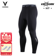 維動(dòng)（VEIDOORN）籃球健身長(cháng)褲運動(dòng)緊身褲男高彈訓練褲跑步壓縮衣打底褲運動(dòng)褲透氣 標準款九分褲【黑色】高彈舒適 2XL