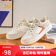 361°運動(dòng)女鞋秋冬季學(xué)生復古厚底增高小白休閑板鞋子女682116601F-9