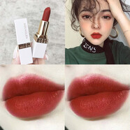 玫紅色口紅桃粉色啞光顯白灰粉色藍調正紅豆沙奶茶橘色玫紫色唇膏 M08#爛番茄色口紅