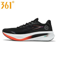 361°361男鞋運動(dòng)鞋2025秋季新款透氣舒適專(zhuān)業(yè)競速跑鞋緩震訓練鞋男款 黑色 曜石黑/螢光耀火色 40