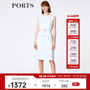 PORTS寶姿春夏款女裝修身連衣裙優(yōu)雅無(wú)袖包臀職業(yè)連衣裙 WHITE-1 XL (10)