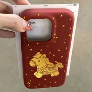 極視星新年潑墨小馬適用于蘋(píng)果17promax手機殼華為nova12新款OPPORENO13仿皮紋硅膠VIVOS20大孔小 潑墨小馬-酒紅色 華為 nova 10