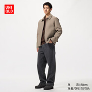 優(yōu)衣庫男裝女裝寬松直筒牛仔褲/水洗產(chǎn)品休閑丹寧長(cháng)褲褲子482864 08 深灰色 29 /165/74A