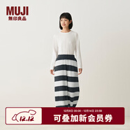 無(wú)印良品（MUJI）女式發(fā)熱毛毛紗家居長(cháng)褲女士睡褲褲子保暖25年冬季 FD36CC5A 深灰色條紋 L -XL(170/74A)