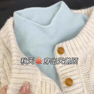 俞兆林（YUZHAOLIN）初秋小立領(lǐng)奶fufu軟糯針織長(cháng)袖打底衫女冬季毛衣韓版簡(jiǎn)約上衣內搭 奶藍色版 XL 建議115-130斤