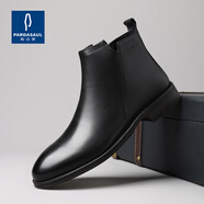 Pardasaul/帕達索  秋冬新款牛皮高端切爾西靴210810 B-ZB 黑色單鞋(豬皮內里) 41