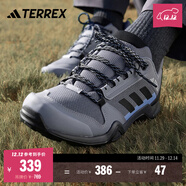 adidas AX3舒適戶(hù)外登山徒步網(wǎng)面運動(dòng)鞋男子阿迪達斯官方TERREX 銀灰紫羅蘭/融合藍/黑色   41