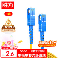勝為光纖跳線(xiàn) 工程電信級SC-SC（UPC）單模單芯入戶(hù)光纖線(xiàn) 低煙無(wú)鹵環(huán)保外被 收發(fā)器尾纖1米 FWSC-1011
