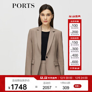 PORTS寶姿女裝秋冬新款長(cháng)袖中長(cháng)小西裝ALM9J028NWQ088 駝色 XXS (0)