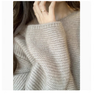 派吉鯊（PAIJISHA）秋冬毛衣女新款百搭寬松外穿設計感小眾洋氣歐洲站毛絨毛衣潮 燕麥咖毛衣 S