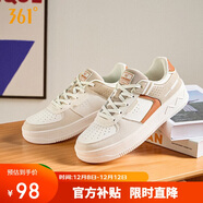361°運動(dòng)女鞋秋冬季學(xué)生復古厚底增高小白休閑板鞋子女682116601F-9