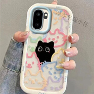 饃彭一加ace6t手機殼彩色貓咪A6T新款PLR110軟防摔男女網(wǎng)紅潮流保護 一加Ace6T 泡芙殼-白色【彩色貓咪】防摔款