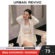 UR2024秋季新款女裝氣質(zhì)提花圖案裙褲造型短褲UWG640109+ 米白 XXS