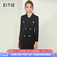 愛(ài)特愛(ài)（EITIE）秋冬新品明星同款氣質(zhì)時(shí)尚通勤職場(chǎng)OL風(fēng)開(kāi)衩連衣裙5807558 黑20 L 165